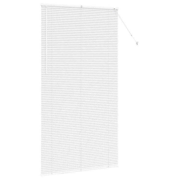 Vindu persienne med gardiner Annet Hvit 110 x 220 cm Aluminium