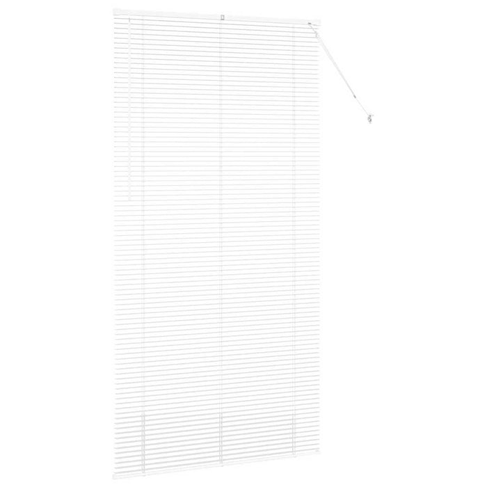 Vindu persienne med gardiner Annet Hvit 110 x 220 cm Aluminium
