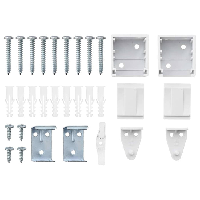 Vindu persienne med gardiner Annet Hvit 155 x 220 cm Aluminium