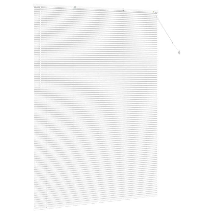 Vindu persienne med gardiner Annet Hvit 155 x 220 cm Aluminium
