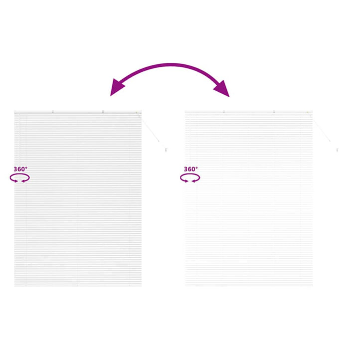 Vindu persienne med gardiner Annet Hvit 155 x 220 cm Aluminium