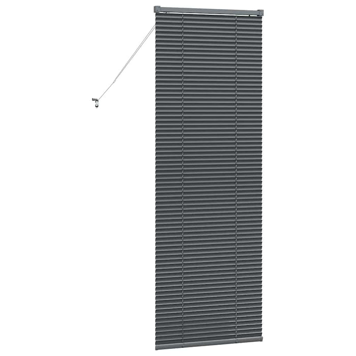 Vindu persienne med gardiner Annet Mørkegrå 80 x 130 cm Aluminium