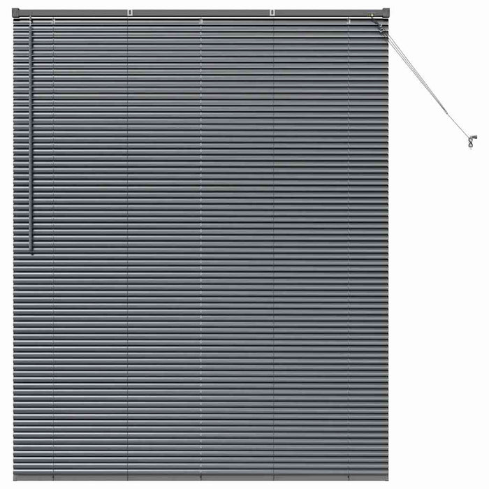 Vindu persienne med gardiner Annet Mørkegrå 140 x 175 cm Aluminium