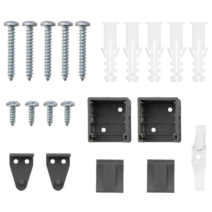 Vindu persienne med gardiner Annet Mørkegrå 80 x 130 cm Aluminium