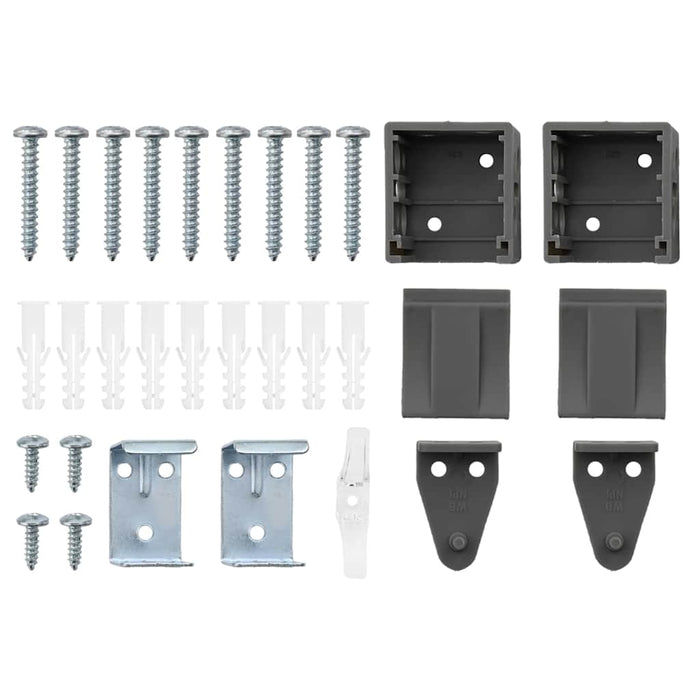 Vindu persienne med gardiner Annet Mørkegrå 80 x 130 cm Aluminium