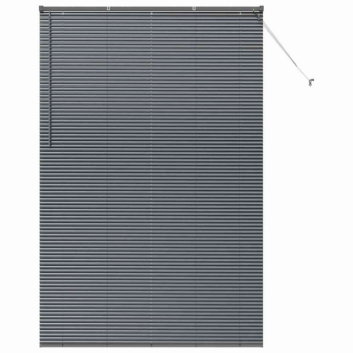 Vindu persienne med gardiner Annet Mørkegrå 140 x 220 cm Aluminium
