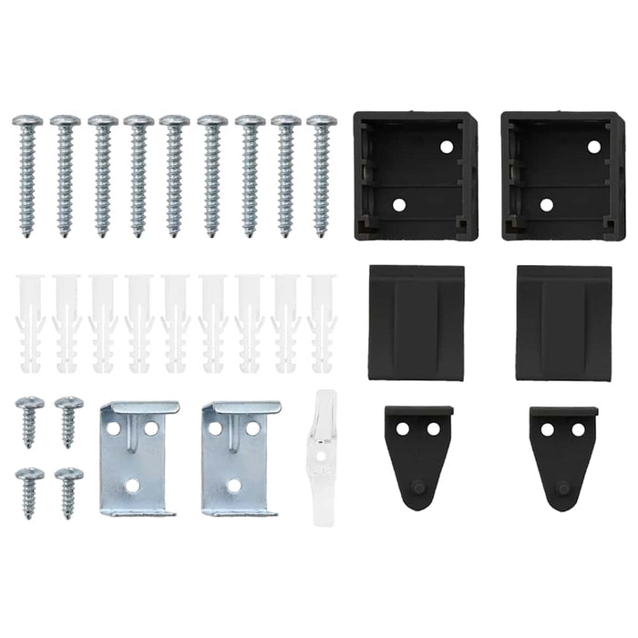 Vindu persienne med gardiner Annet Svart 135 x 220 cm Aluminium