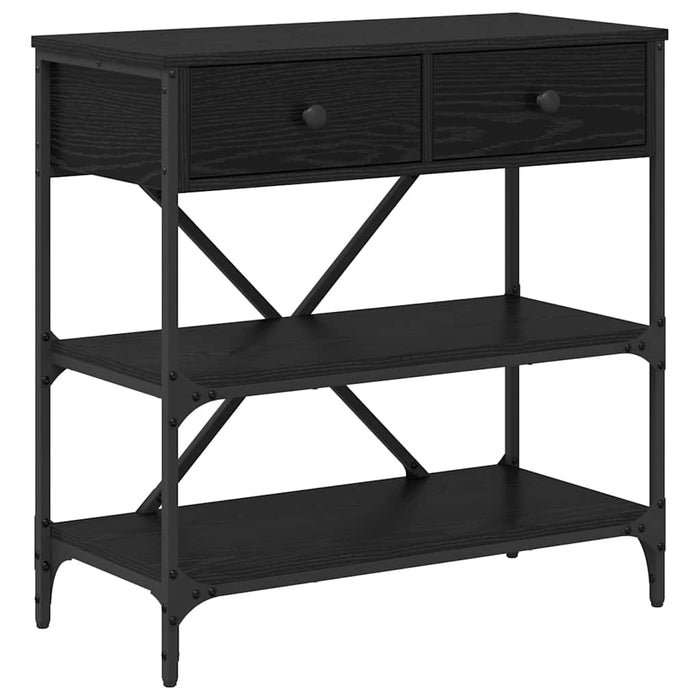Konsollbord med skuff med hylle Annet med lagring Svart eik