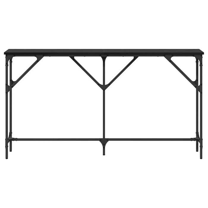 Konsollbord Svart eik 140 x 23 x 75 cm Ingeniørtre og metall