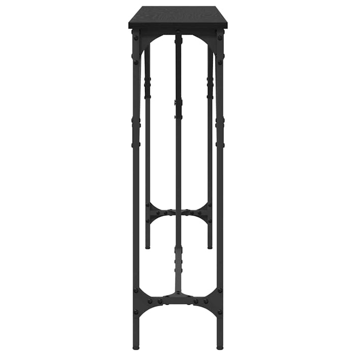 Konsollbord Svart eik 140 x 23 x 75 cm Ingeniørtre og metall