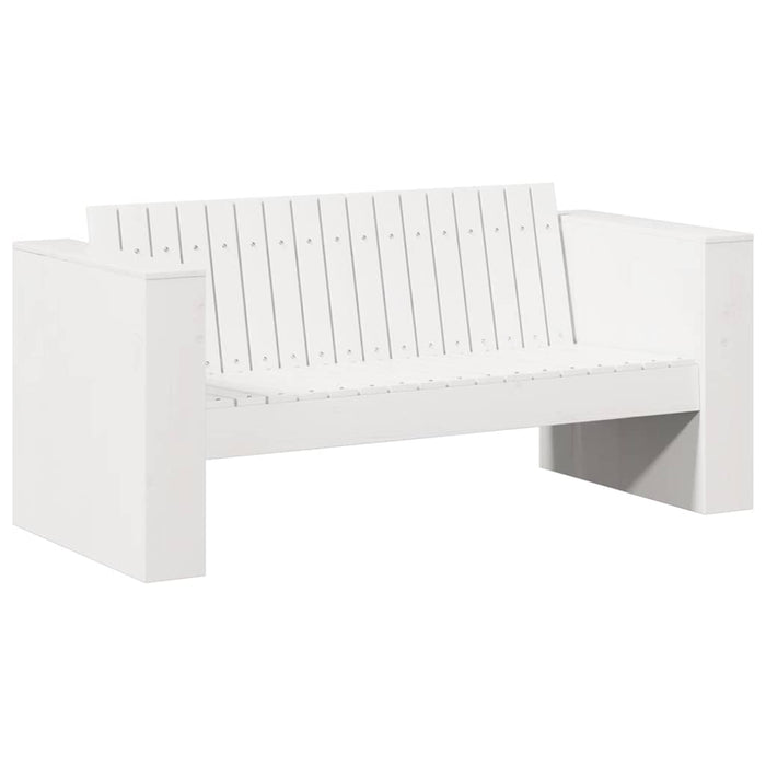 Hagemøbelsofa Hvit 134 x 60 x 62 cm Heltre furu