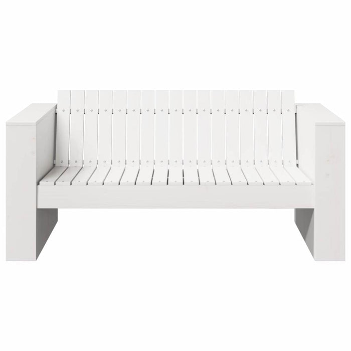 Hagemøbelsofa Hvit 134 x 60 x 62 cm Heltre furu