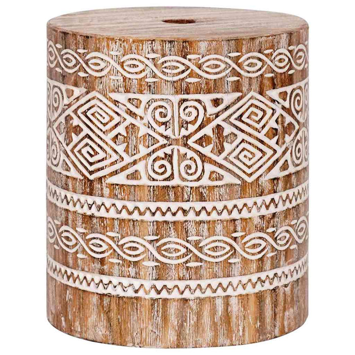 Balinesisk Parasol Krem 180-190 cm Bomull, massivt tre