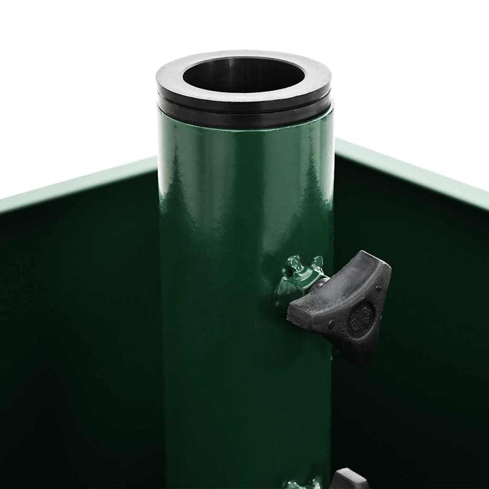 Parasolbase med plantekasse grønn 45 x 45 x 45 cm Stål