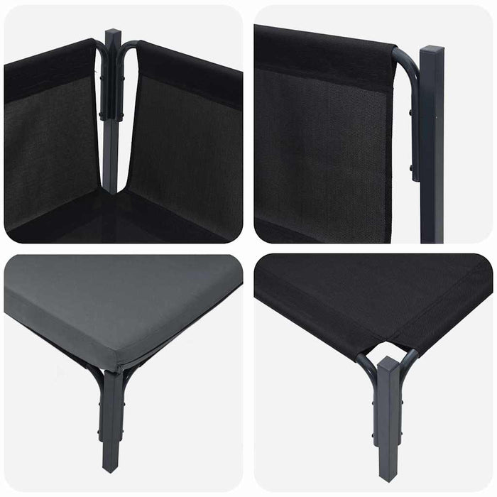 Utemøbler sett med pute med pute Antrasitt