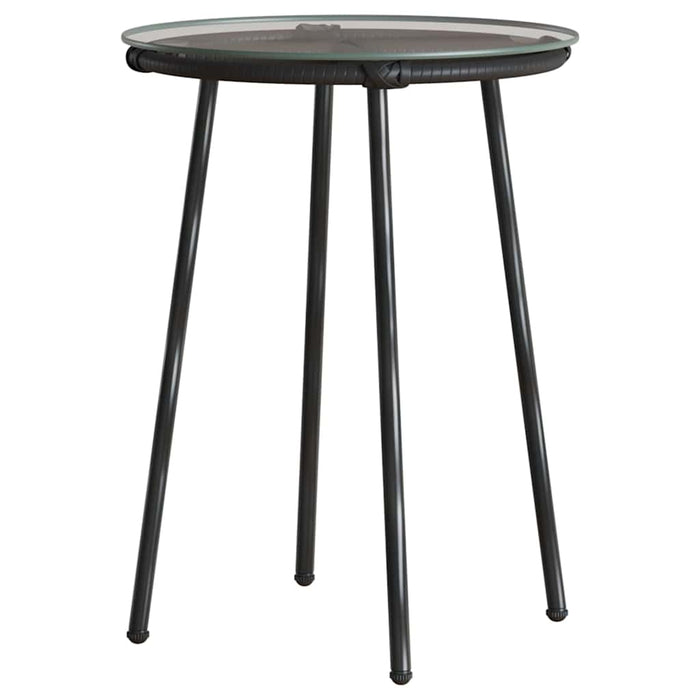 Hage Spisegruppe 3 pcs Svart, Antrasitt 35 x 35 x 45 cm