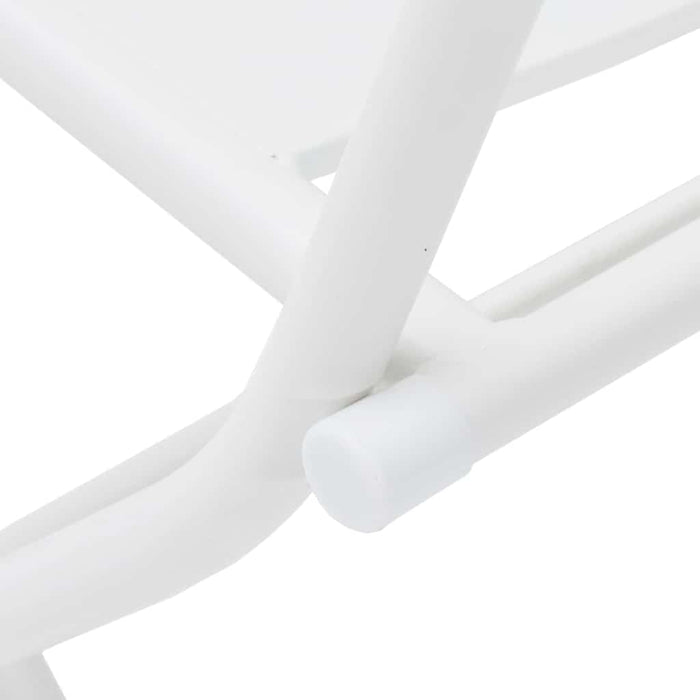 3-delt sammenleggbart bistro sett hvit stål