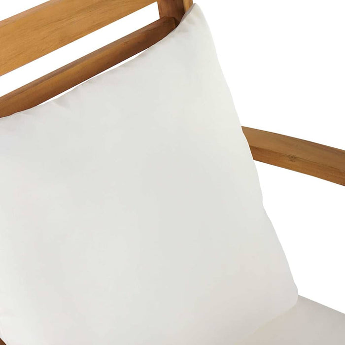 Hagesofa Set 4 pcs Naturlig Heltre teak