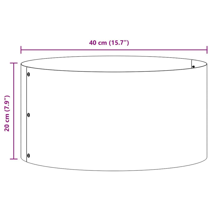 Hagepotter 5 pcs Svart 40 x 40 x 20 cm Stål