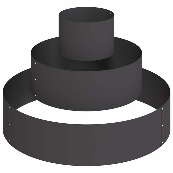 Hageblomsterpotte Svart 90 x 90 x 20 cm Stål