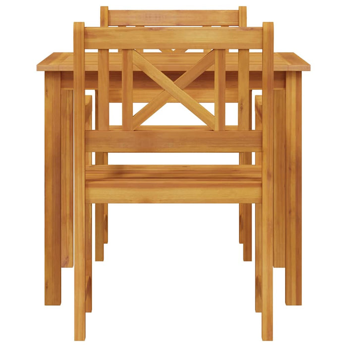 3 Delt Hage Spisebordsett Massivt Tre Akasietre