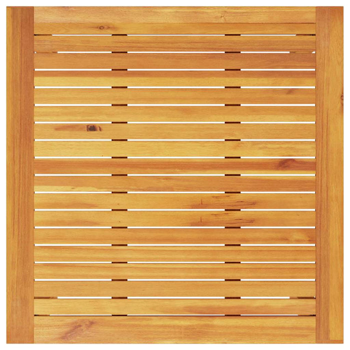 3-delt hagespisebordsett i solid akasietre