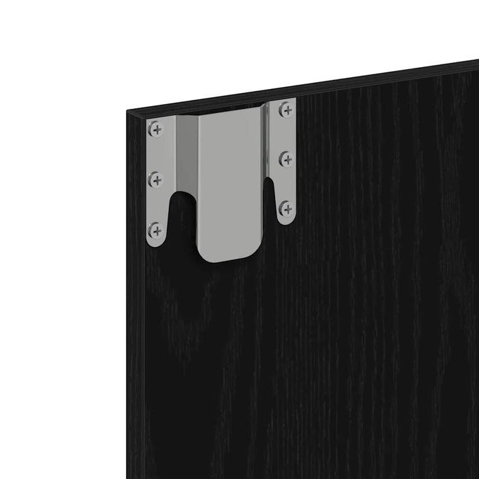 Speilskap med hylle Svart eik 62 x 31.5 x 62 cm Konstruert tre