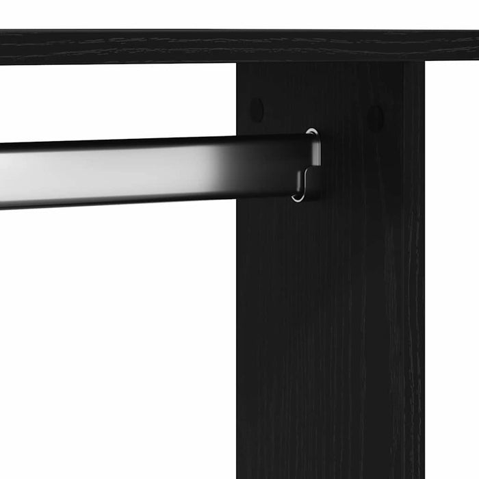 Garderobeskap Svart eik 102 x 38 x 110 cm Konstruert tre