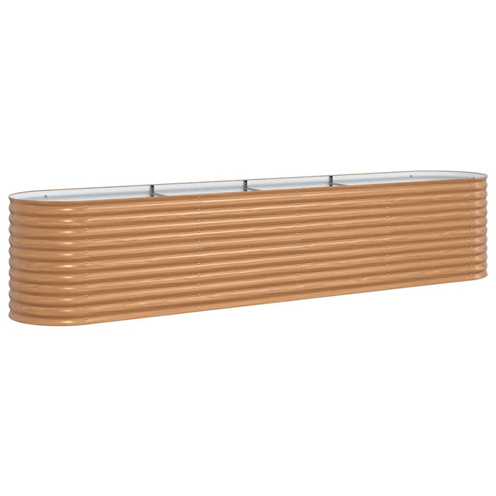 Hevet Bed i Hage Tre-effekt Galvanisert Stål 400 x 80 x 81 cm