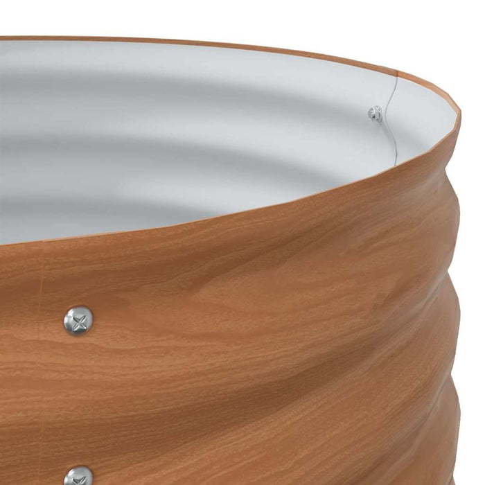 Hevet Hagebed Brun med Trelook 80 x 80 x 81 cm Stål