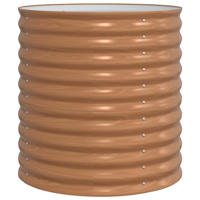 Hevet Hagebed Brun med Trelook 80 x 80 x 81 cm Stål