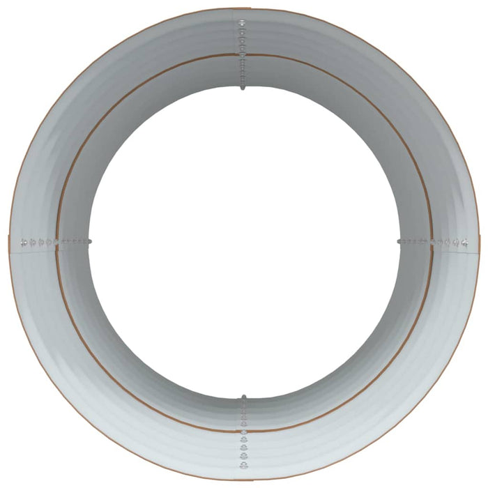 Hevet Hagebed Brun med Trelook 80 x 80 x 81 cm Stål