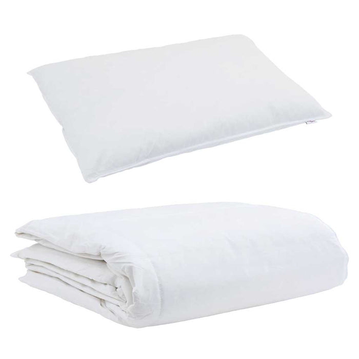 Sommerdyne med pute 2 pcs Hvit Dun Fjær