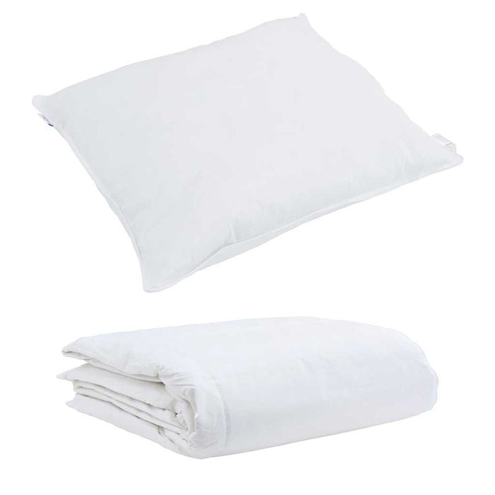 Sommerdyne med pute 2 pcs Hvit Dun Fjær