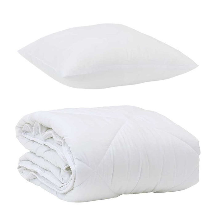 Allsesong dyne med pute Hvit 135 x 200 cm Mikrofiber