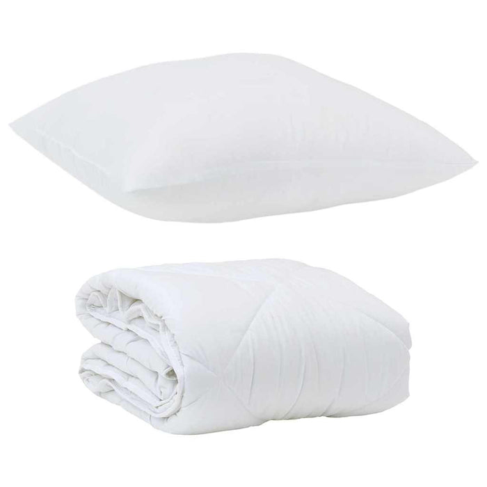 Allsesong dyne med pute Hvit 155 x 220 cm Mikrofiber