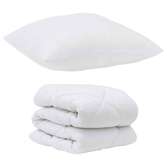 Vinter Dyne Sett med pute 2 pcs Hvit 135 x 220 cm Mikrofiber