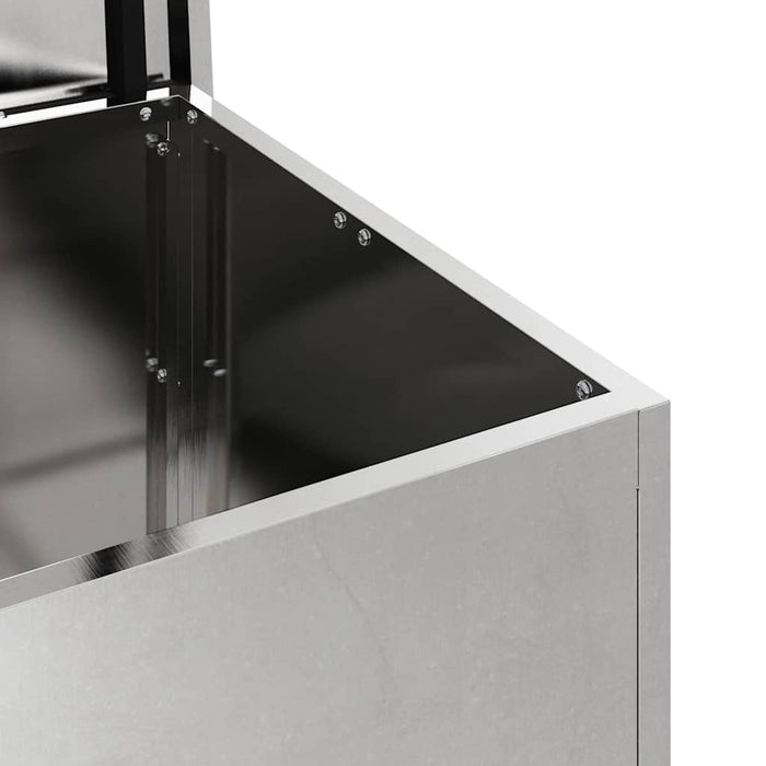 Utendørs Lagringsboks sølv 80 x 50.5 x 50 cm Rustfritt stål