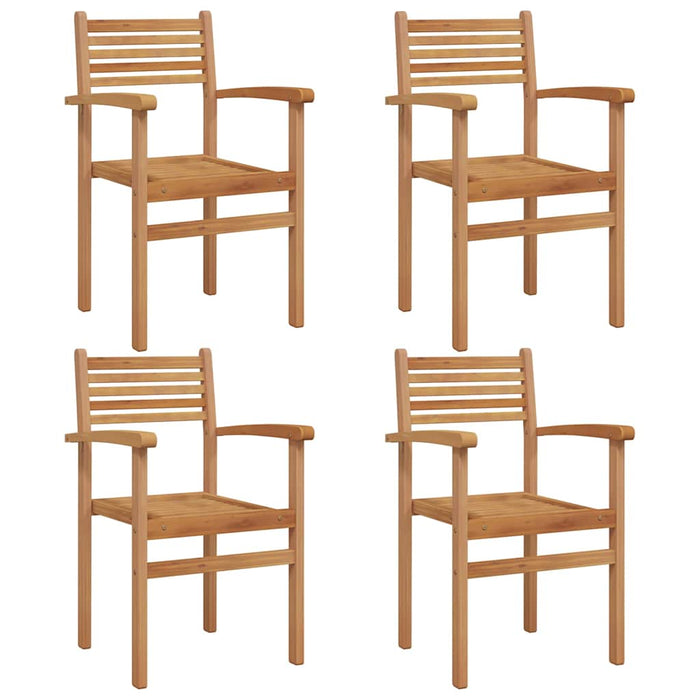Hage stabelstoler 4 pcs Brun 55.5 x 55.5 x 90 cm Heltre teak
