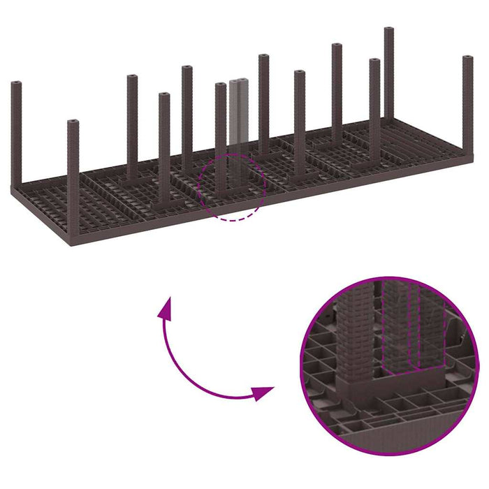 Hage Spisegruppe 13 pcs Brun 300 x 100 x 73 cm Poly rattan