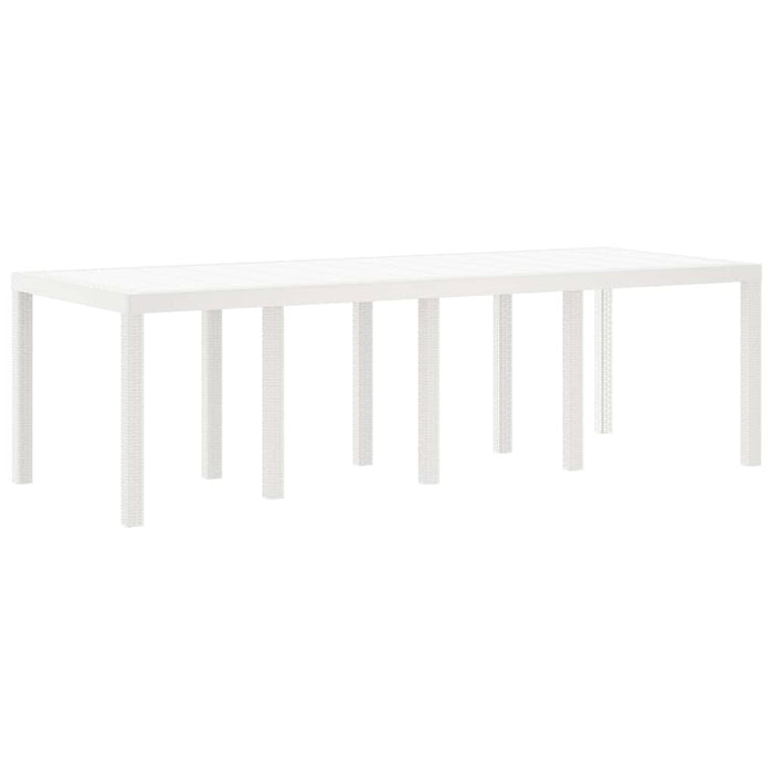 Ute Spisegruppe 9 pcs Lysegrå 250 x 100 x 73 cm Plastikk rattan