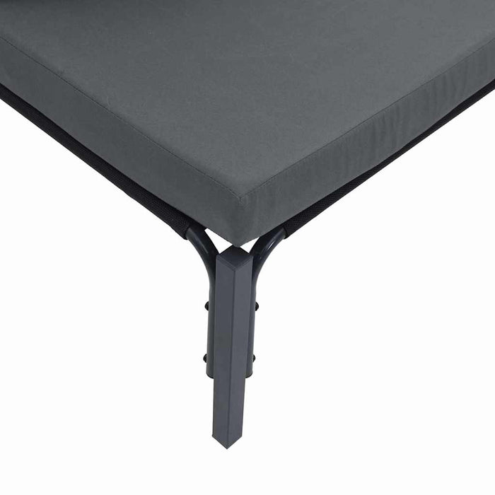 Hagesofa Set 6 pcs Antrasitt Stål