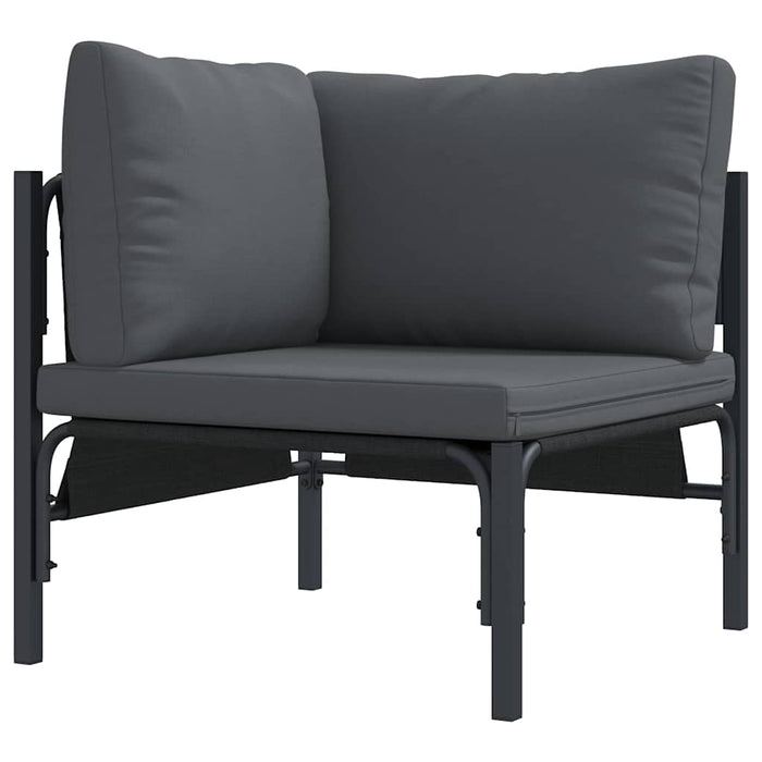 Hagesofa Set 7 pcs Antrasitt Stål