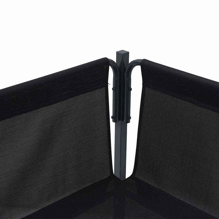 Hagesofa Set 12 pcs Antrasitt Stål