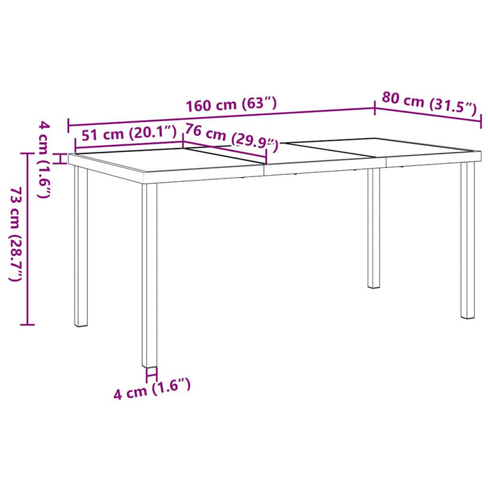 5-delt Hage Spisesett Svart Poly Rott