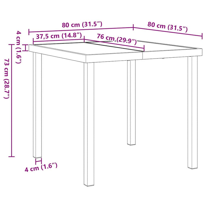 5 delers hage dining set Grå Poly Rottning