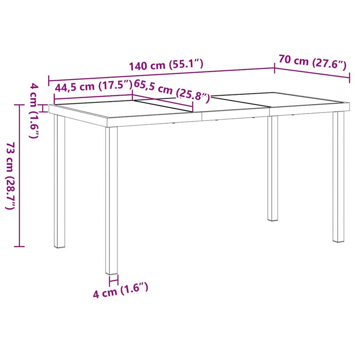5 delt Hage spisesett Beige Poly Rottning