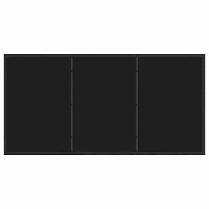 5-delt spisegruppe til hagen med puter i svart polyrotting