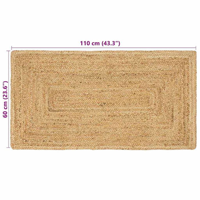 Teppe Beige 60 x 110 cm Jute
