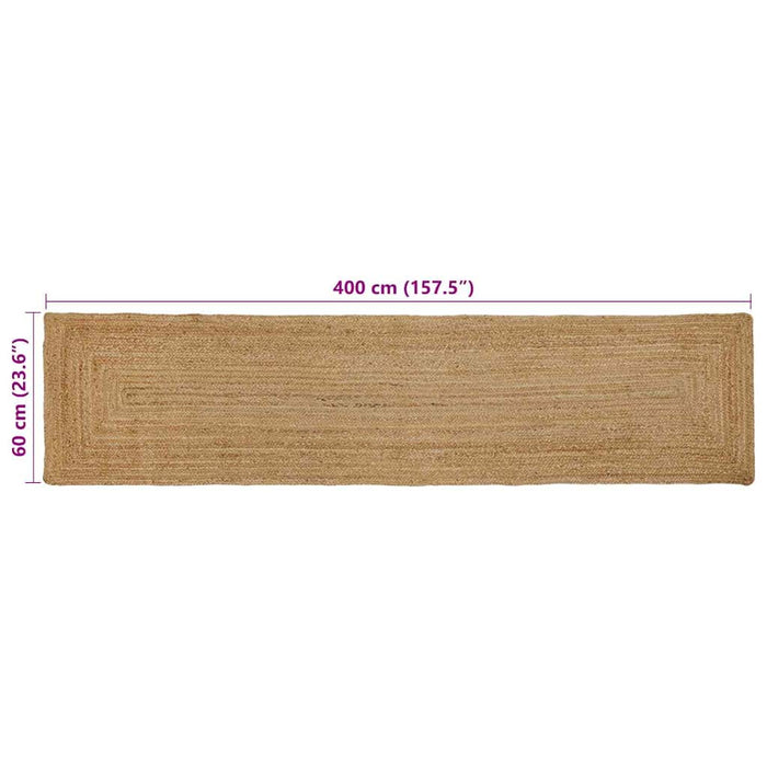 Teppe Beige 60 x 400 cm Jute